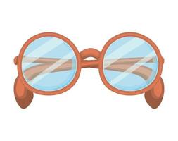 classic circle eyeglasses vector