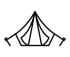 tent silhouette design vector