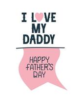 fathers day phrase vector