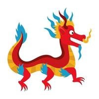 mythological chinese dragon vector