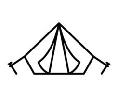 cute tent icon vector