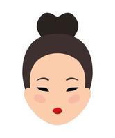 pretty chinese face vector