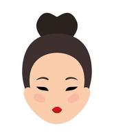 pretty chinese face vector