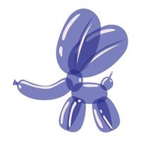 purple elephant balloon vector