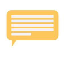 yellow message bubble vector