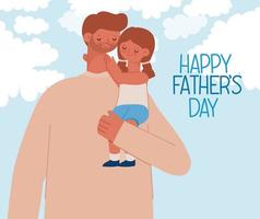 poster for happy fathers day vector