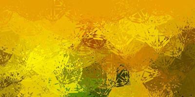 Dark Green Yellow vector texture with random triangles