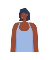 cute black woman over white vector