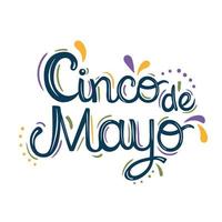 cinco de mayo lettering vector