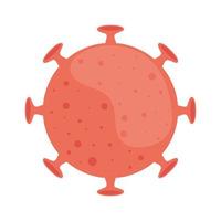 covid19 virus pandemic red particle icon vector illustration design