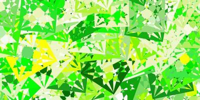 Light Green Yellow vector background with triangles