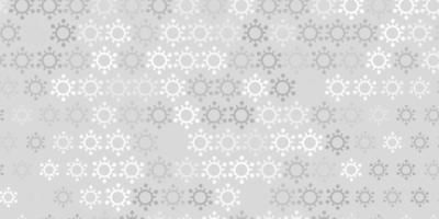 Light gray vector pattern with coronavirus elements