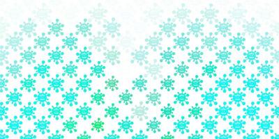 Light Green vector pattern with coronavirus elements