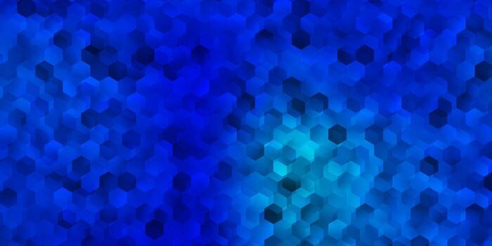 diseño de vector azul claro con formas de hexágonos