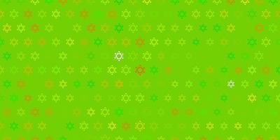 Dark green yellow vector background with covid19 symbols