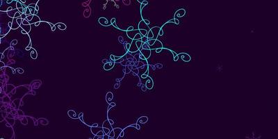Light Multicolor vector pattern with curved lines