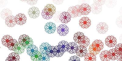 Light multicolor vector natural artwork with flowers