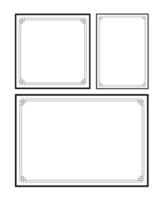 Abstract Chinese style black frame template collection set. Vector Illustration EPS10