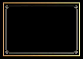 Abstract Chinese style golden frame. Vector Illustration EPS10