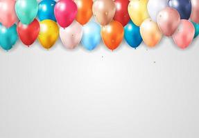 Realistic 3d balloon for party, holiday background. Vector Illustration EPS10