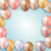 Realistic 3d balloon for party, holiday background. Vector Illustration EPS10