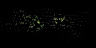 Plantilla de vector amarillo verde oscuro con signos esotéricos