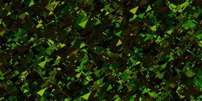 Fondo de vector amarillo verde oscuro con formas poligonales