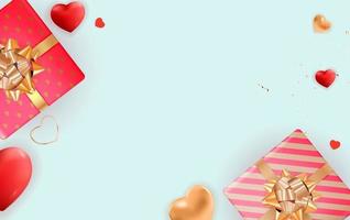 Valentine s Day Background Design. Template for advertising, web, social media and fashion ads. Poster, flyer, greeting card, header for website Vector Illustration EPS10