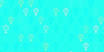 Light Green vector texture with women rights symbols