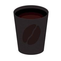 Simple Cup of black coffee icon. Vector Illustration EPS10