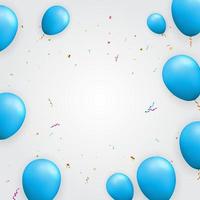 Realistic 3d balloon for party, holiday background. Vector Illustration EPS10