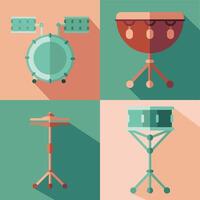 diseño de vector de grupo de icono de instrumentos musicales