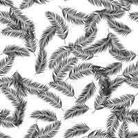 Tropical Palm Leaves Seamless Pattern Background. Vector Illustration