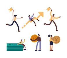 Businesspeople icon collection vector design