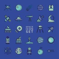 Space icon collection vector design