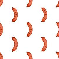 Fried sausage Seamless Pattern Background Vector Illustration EPS10