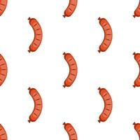 Fried sausage Seamless Pattern Background Vector Illustration EPS10