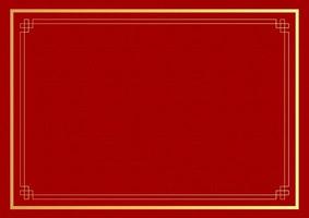 Abstract Chinese Red Holiday Background with golden frame. Vector Illustration EPS10