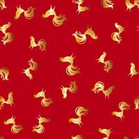Abstract Seamless Pattern Background with cock. Vector Illustration