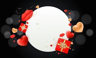 Valentine s Day Background Design. Template for advertising, web, social media and fashion ads. Poster, flyer, greeting card, header for website Vector Illustration EPS10