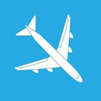 Airplane Transport Icon isolated on background. Vector Illustration