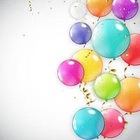 Fondo de vacaciones con globos. se puede utilizar para publicidad, promoción y tarjeta de cumpleaños o invitación. ilustración vectorial vector