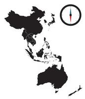 Modern Regional Comprehensive Economic Partnership RCEP map. Vector Illustration