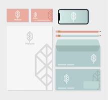 smartphone and bundle of mockup set elements in gray background vector