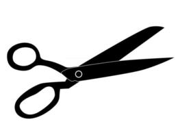 Scissors silhouette Icon Isotared on White Background. Vector Illustration