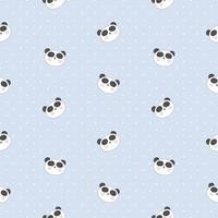 Little cute panda seamless pattern for card and shirt design. Vector Illustration