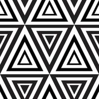 Black and White Hypnotic Background Seamless Pattern. Vector Illustration