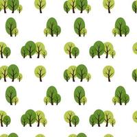 Seamless Pattern Natural Background with Winter Trees. Vector Illustration