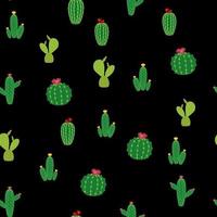 Cactus Seamless Pattern Background Vector Illustration