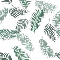 Tropical Palm Leaves Seamless Pattern Background. Vector Illustration